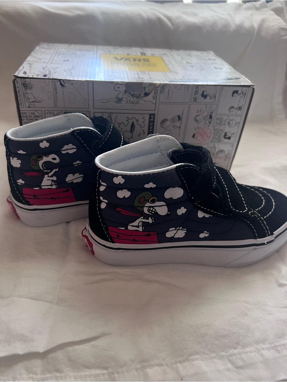 Vans Kids Black & Pink Snoopy High-Top Sneakers